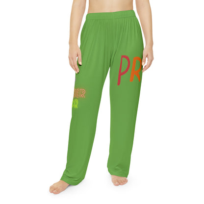 Pambabaeng Pajama Pants: LGBTQ Pride Green