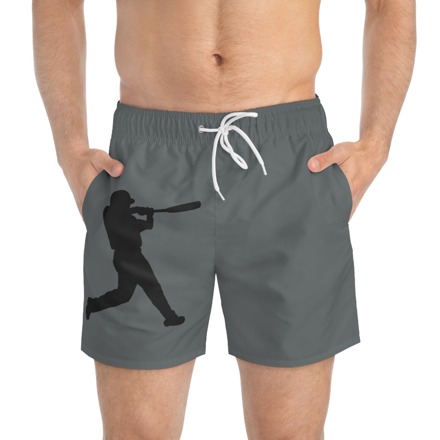 Swim Trunks: Baseball Dark Grey