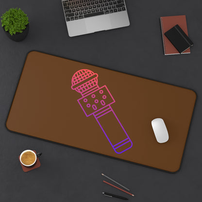 Desk Mat: Music Brown