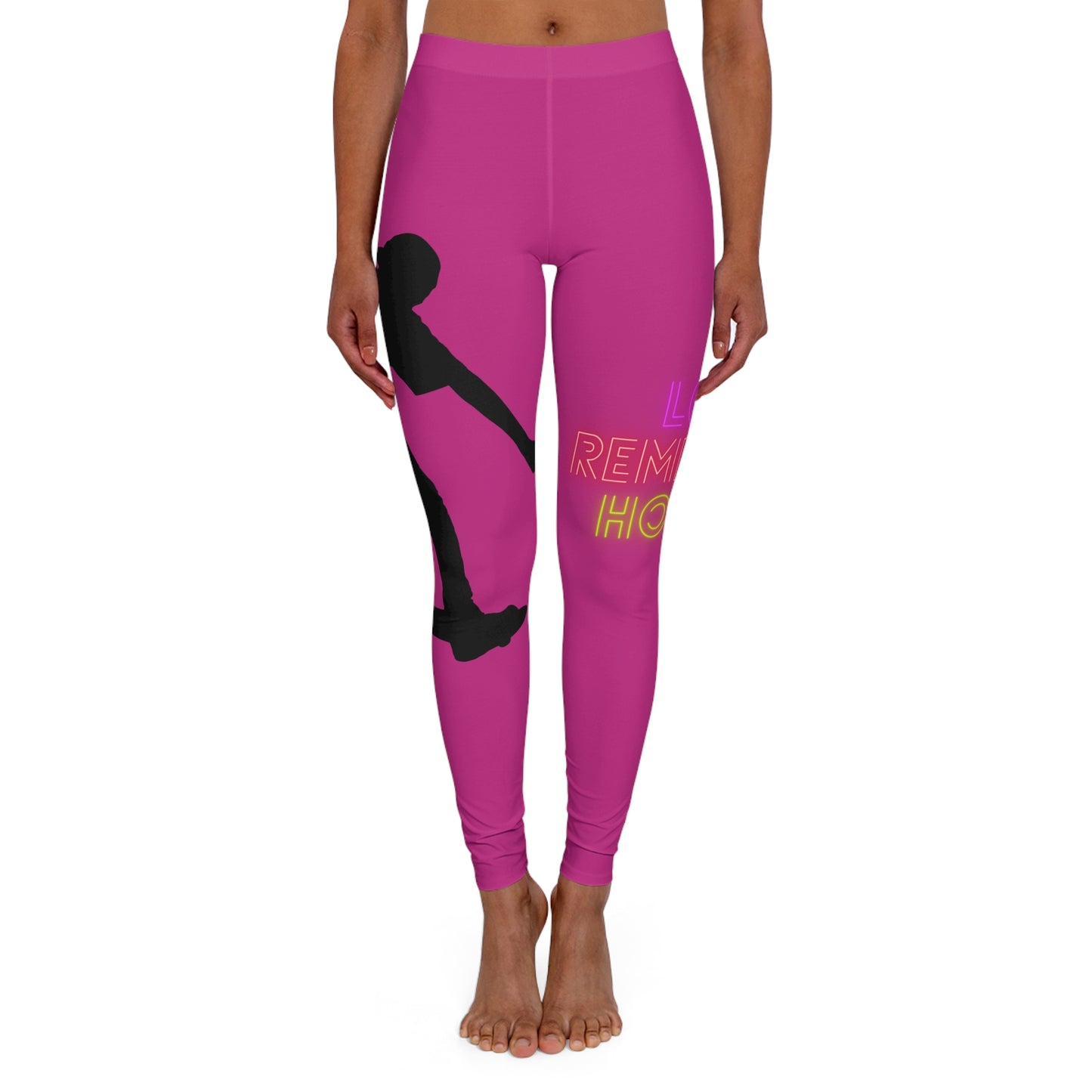 Women's Spandex Leggings: Skateboarding Pink