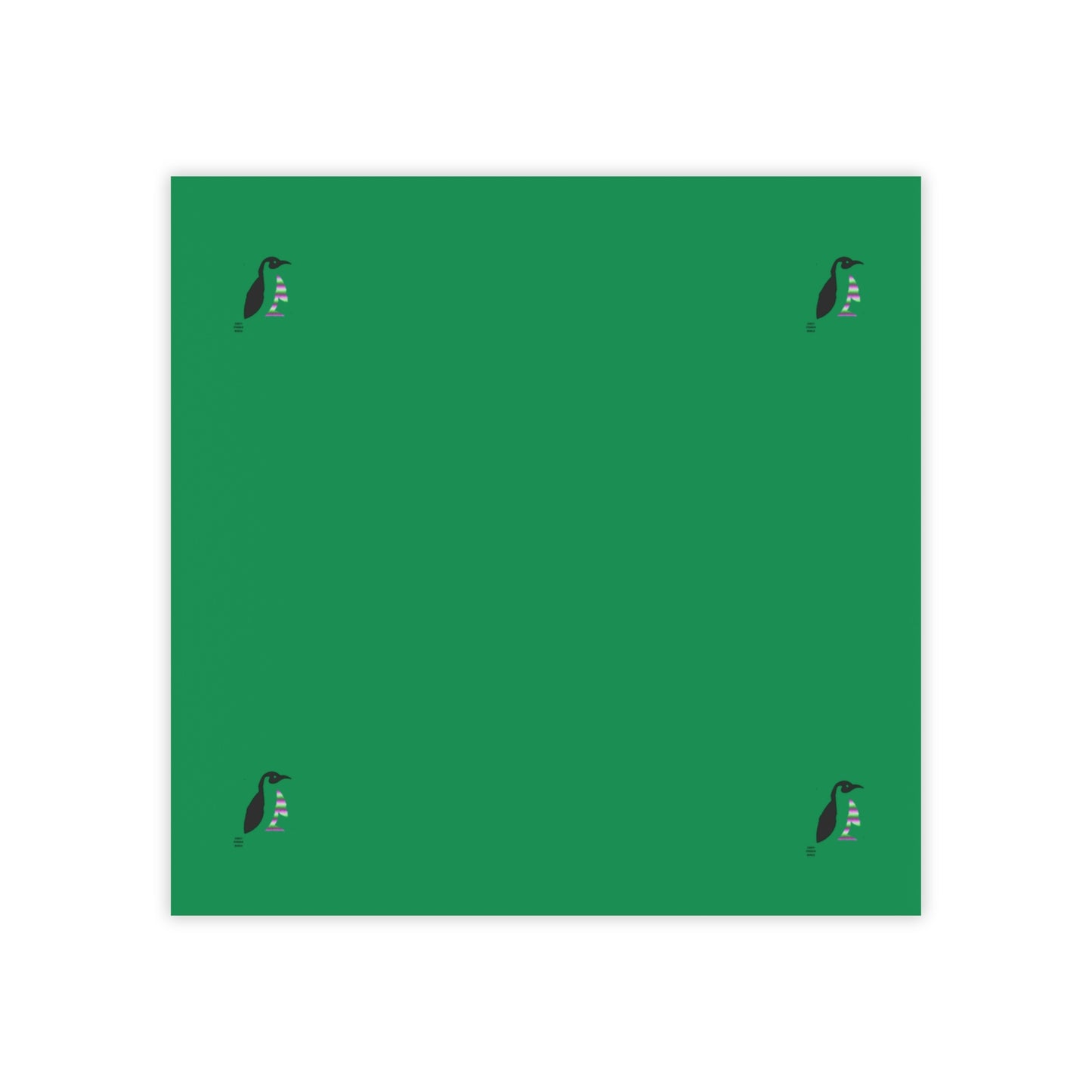 Post-it® Note Pads: Crazy Penguin World Logo Dark Green