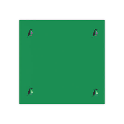 Post-it® Note Pads: Crazy Penguin World Logo Dark Green