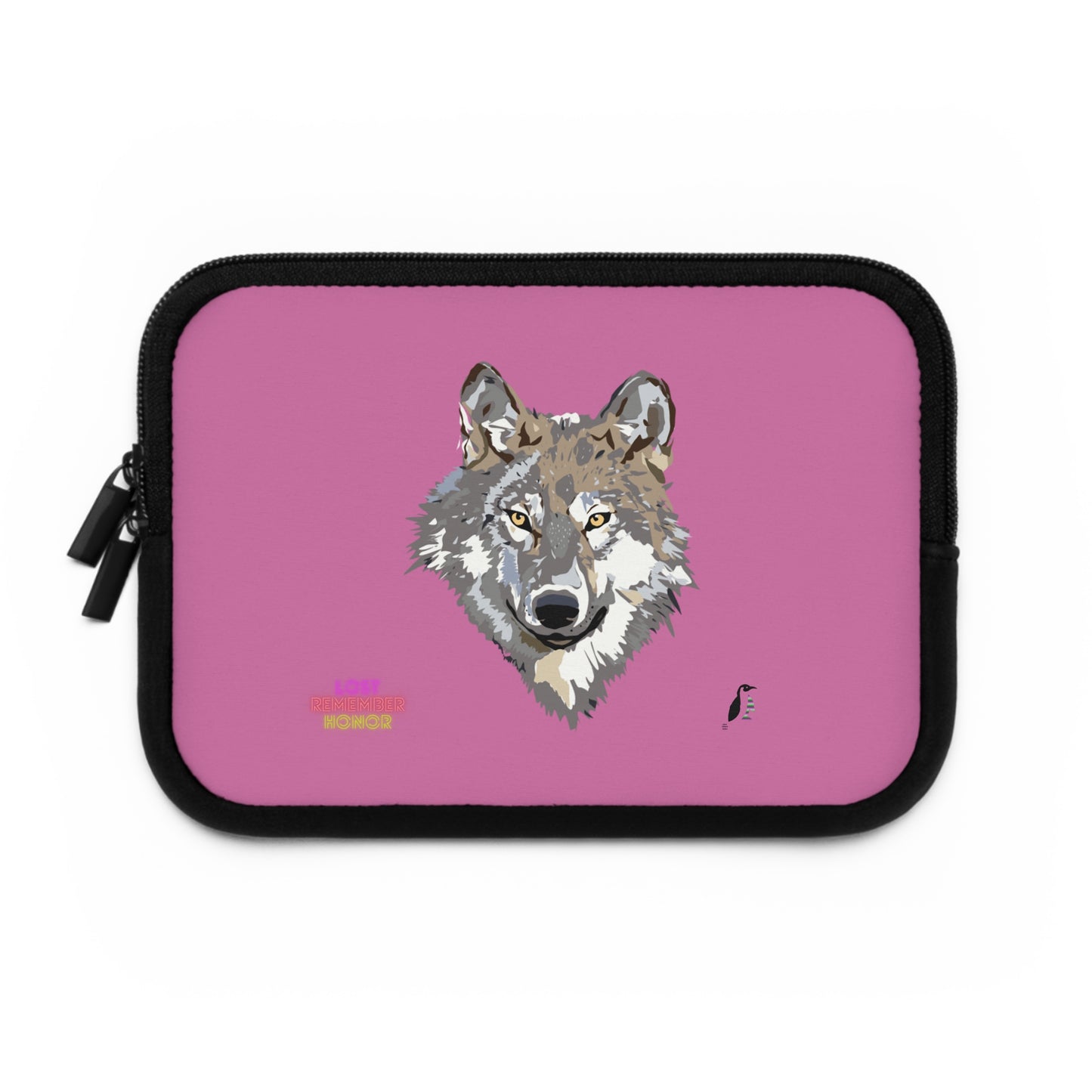 Laptop Sleeve: Wolves Lite Pink