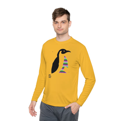 Lightweight Long Sleeve Tee: Crazy Penguin World Logo #1