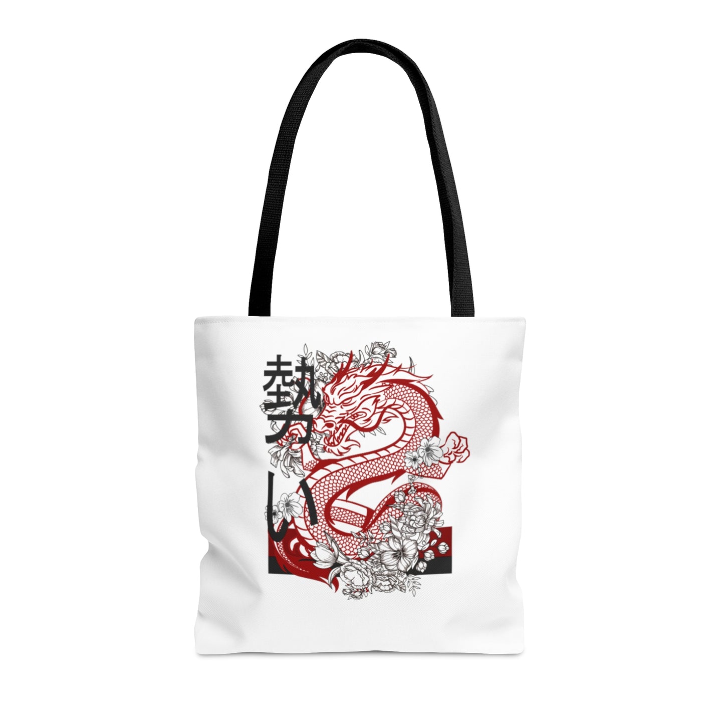 Tote Bag: Dragons White