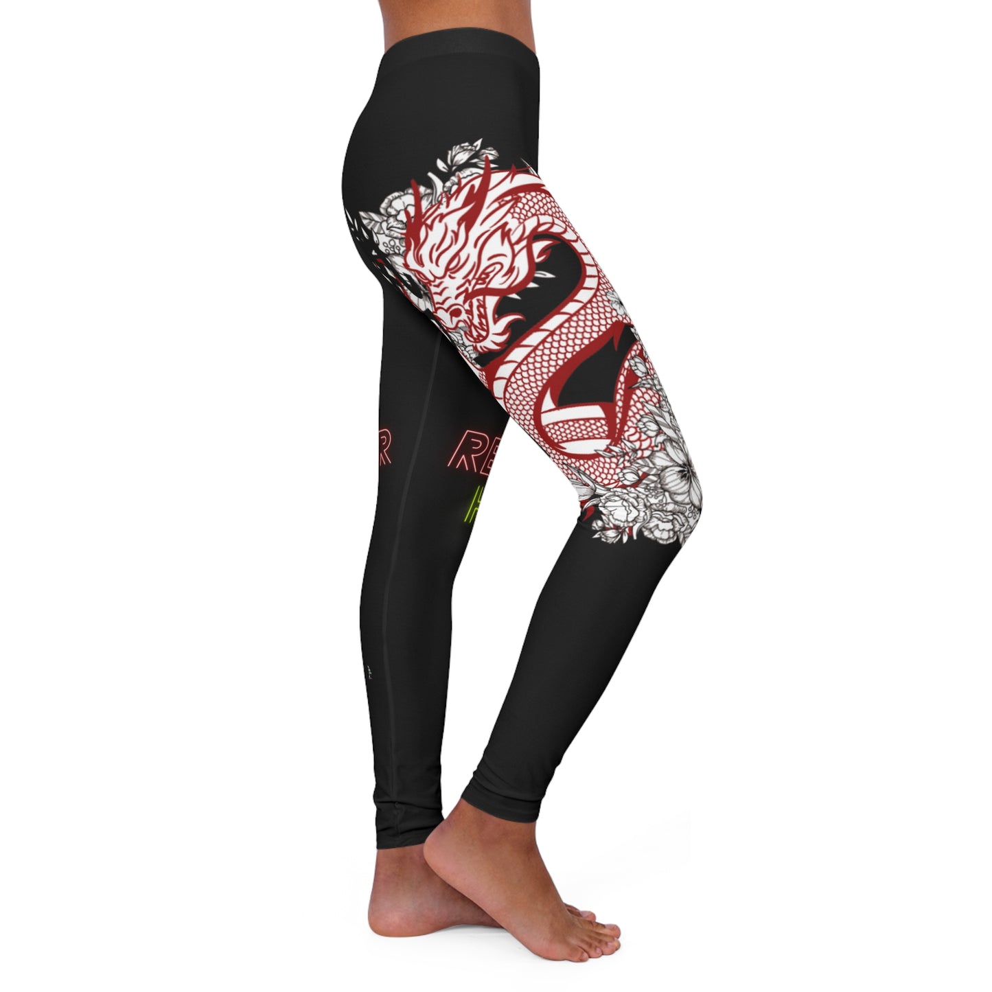 Women's Spandex Leggings: Dragons Black