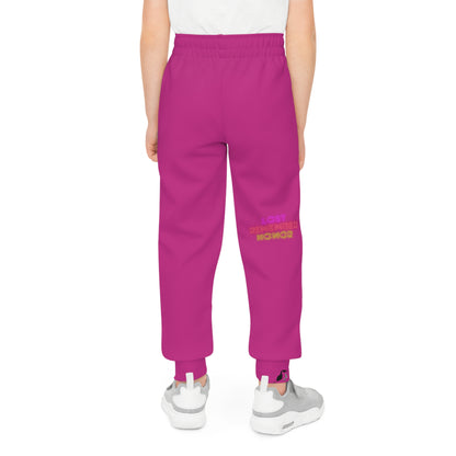 Youth Joggers: Weightlifting Pink