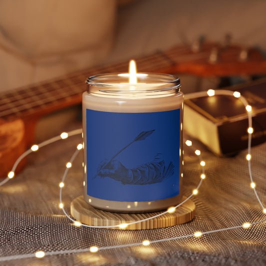 Scented Candle, 9oz: Writing Dark Blue