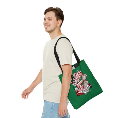 Tote Bag: Dragons Dark Green