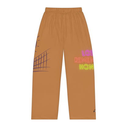 Women's Pajama Pants: Volleyball Lite Brown