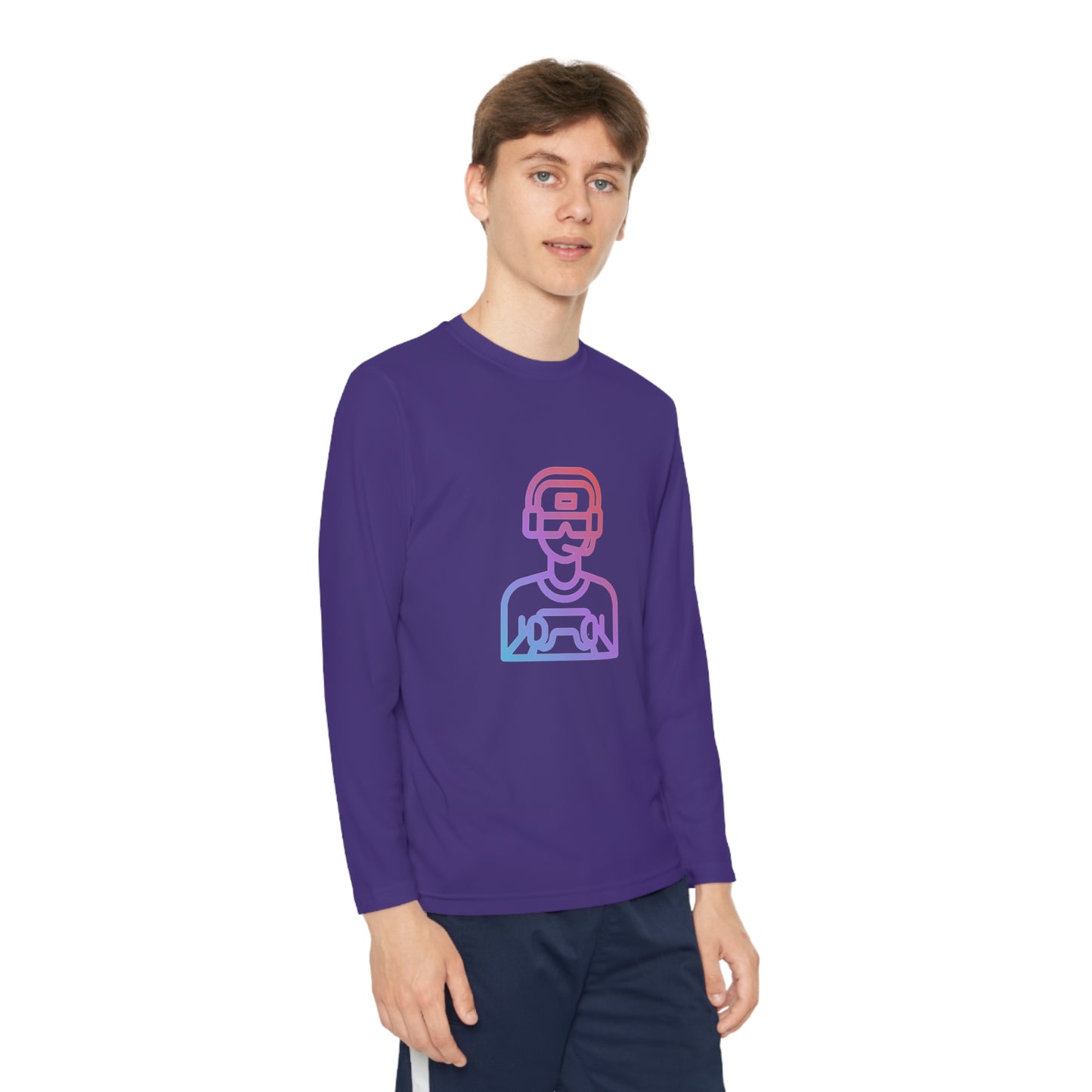 Youth Long Sleeve Competitor Tee: Gaming