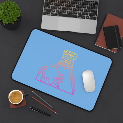 Desk Mat: Bowling Lite Blue