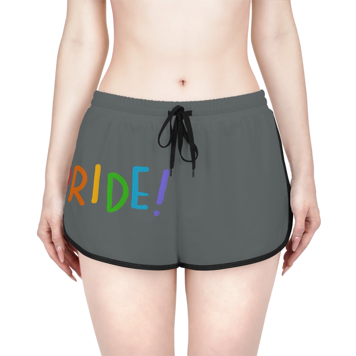 Women's Relaxed Shorts: LGBTQ Pride Dark Grey