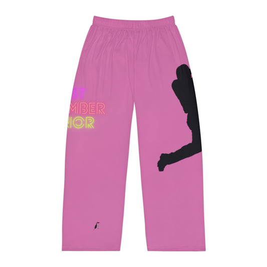 Men's Pajama Pants: Baseball Lite Pink