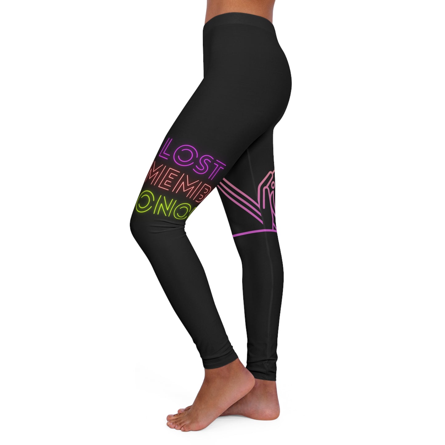 Women's Spandex Leggings: Bowling Black