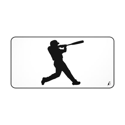 Desk Mat: Baseball White