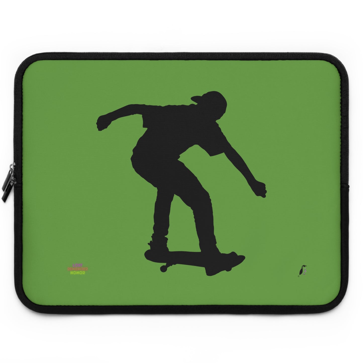 Laptop Sleeve: Skateboarding Green