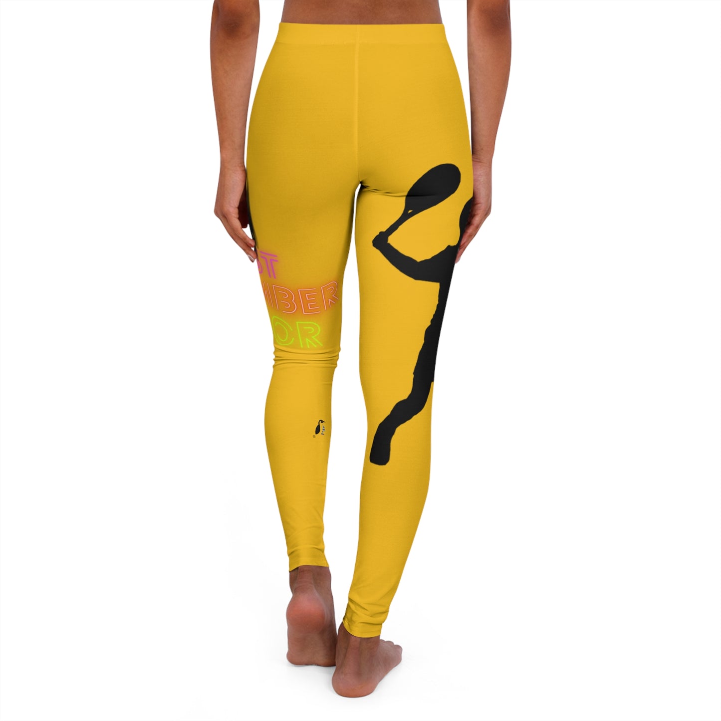 Women's Spandex Leggings: Tennis Yellow