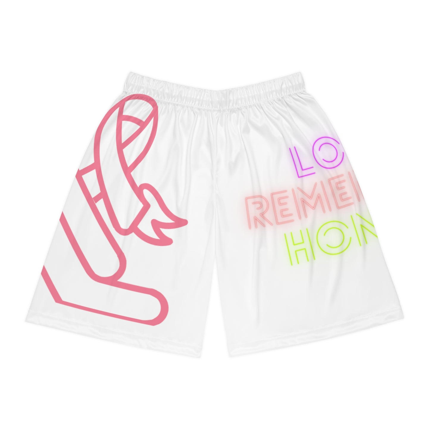 Basketball Shorts: Fight Cancer White