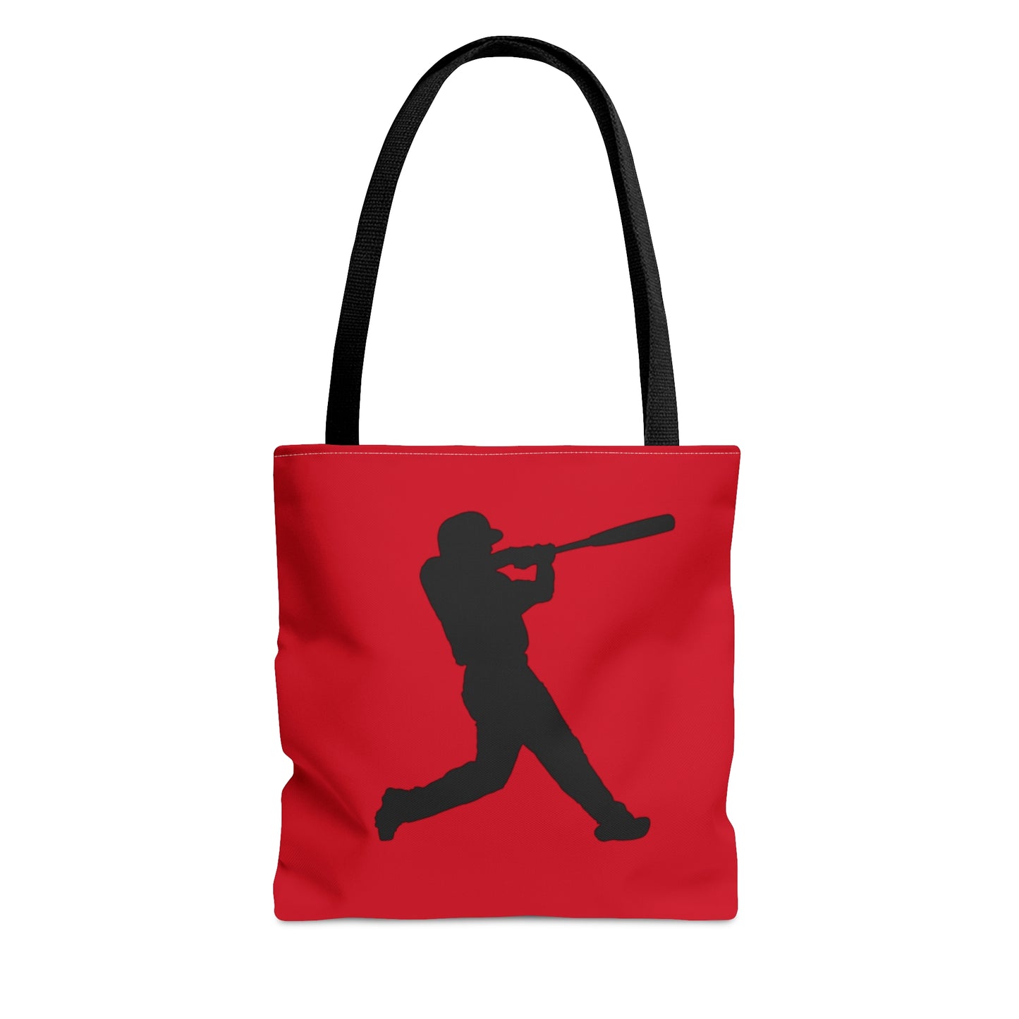 Tote Bag: Baseball Dark Red