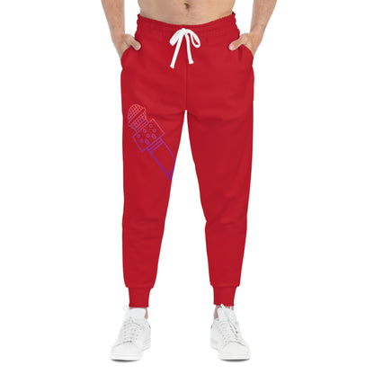 Athletic Joggers: Music Dark Red