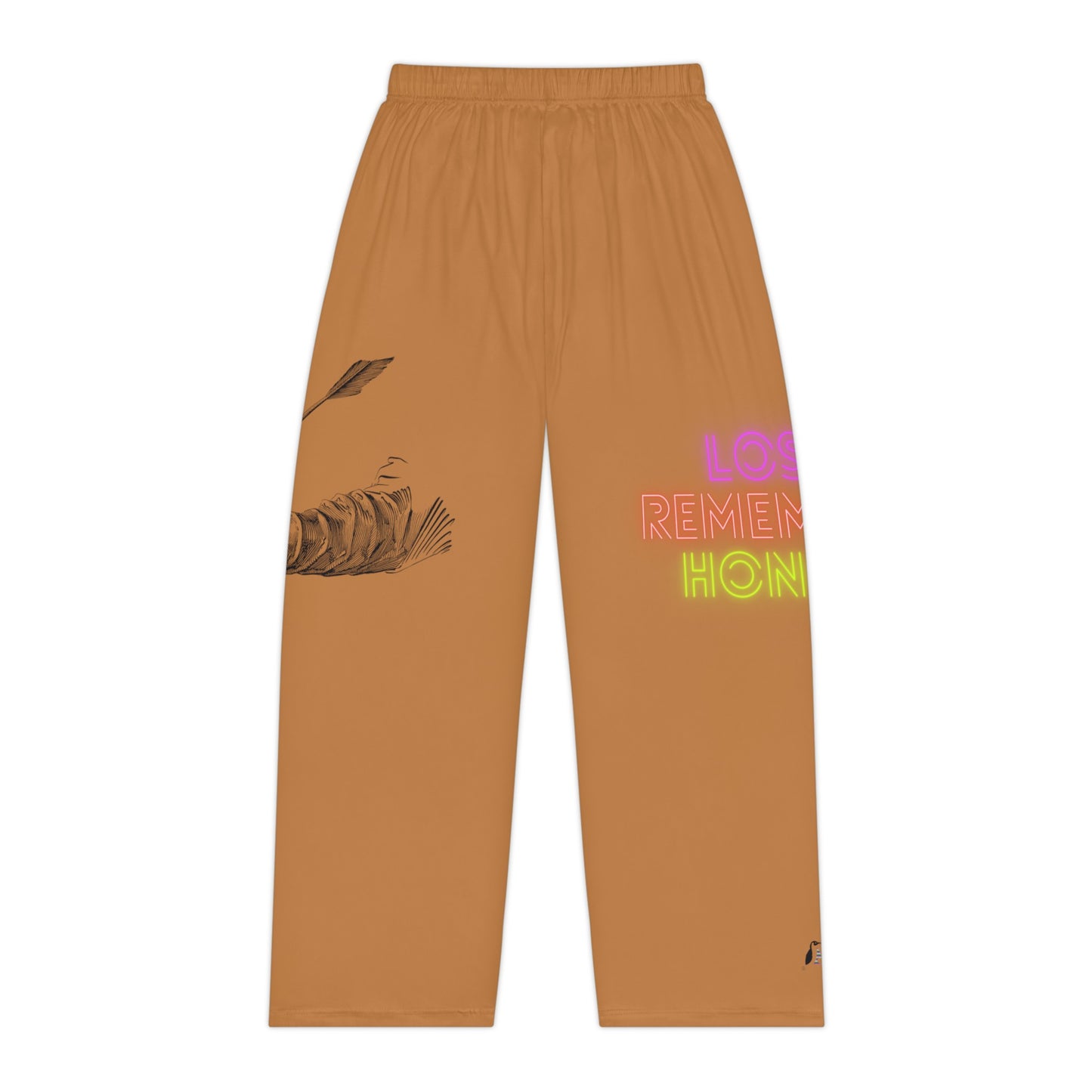 Women's Pajama Pants: Writing Lite Brown