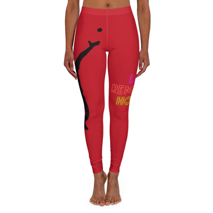 Women's Spandex Leggings: Tennis Dark Red