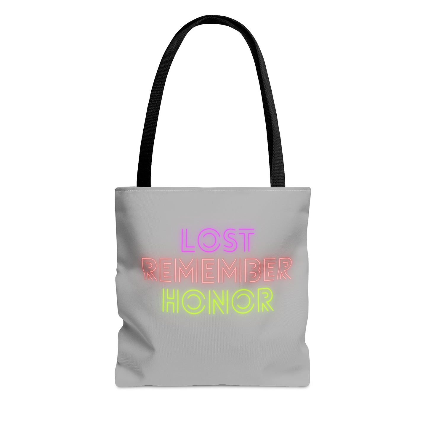 Tote Bag: Lost Remember Honor Lite Grey