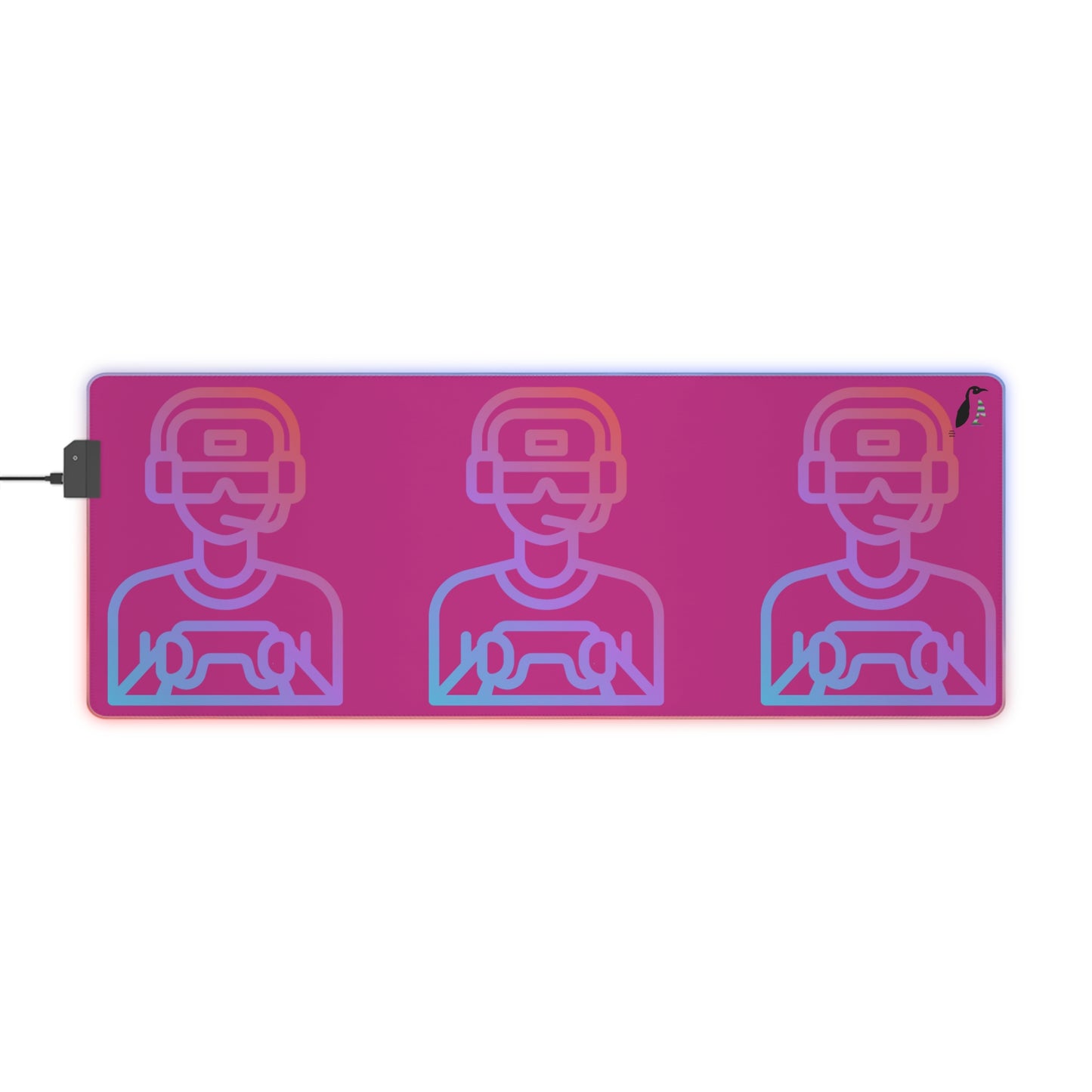 LED Gaming Mouse Pad: Gaming Pink