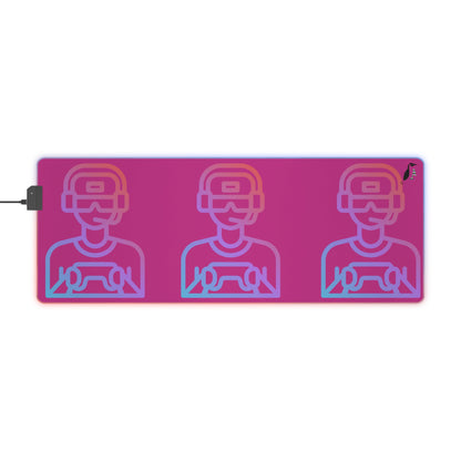 LED Gaming Mouse Pad: Gaming Pink