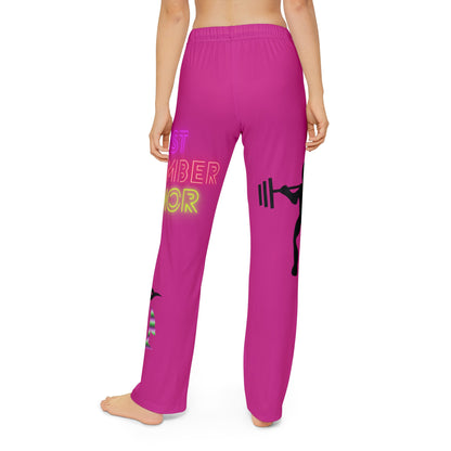 Kids Pajama Pants: Weightlifting Pink