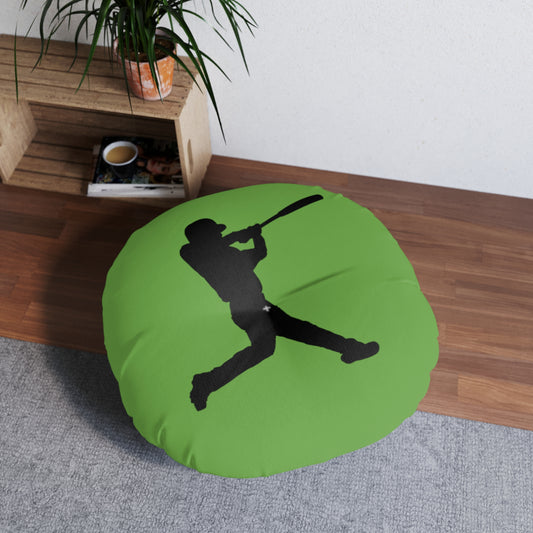 Tufted Floor Pillow, Round: Baseball Green
