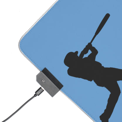 LED Gaming Mouse Pad: Baseball Lite Blue