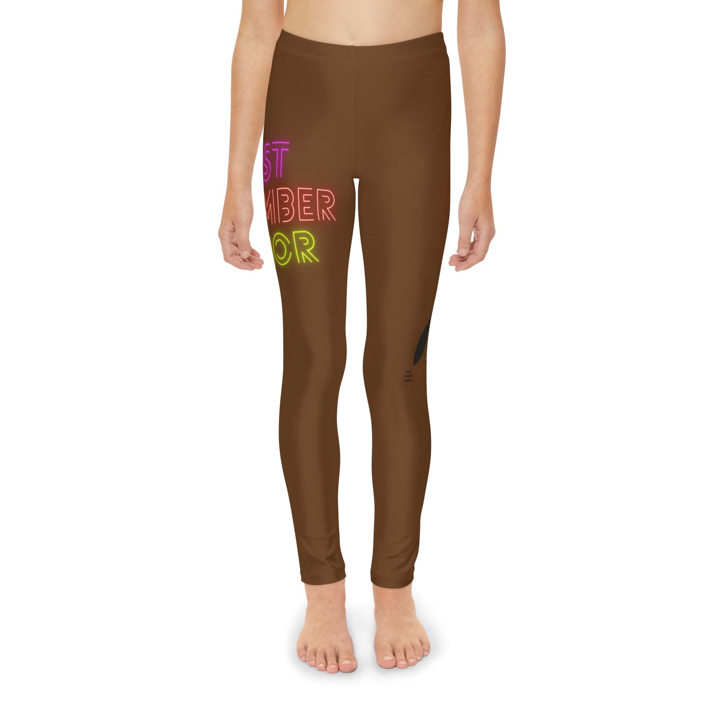 Youth Full-Length Leggings: Lost Remember Honor Brown