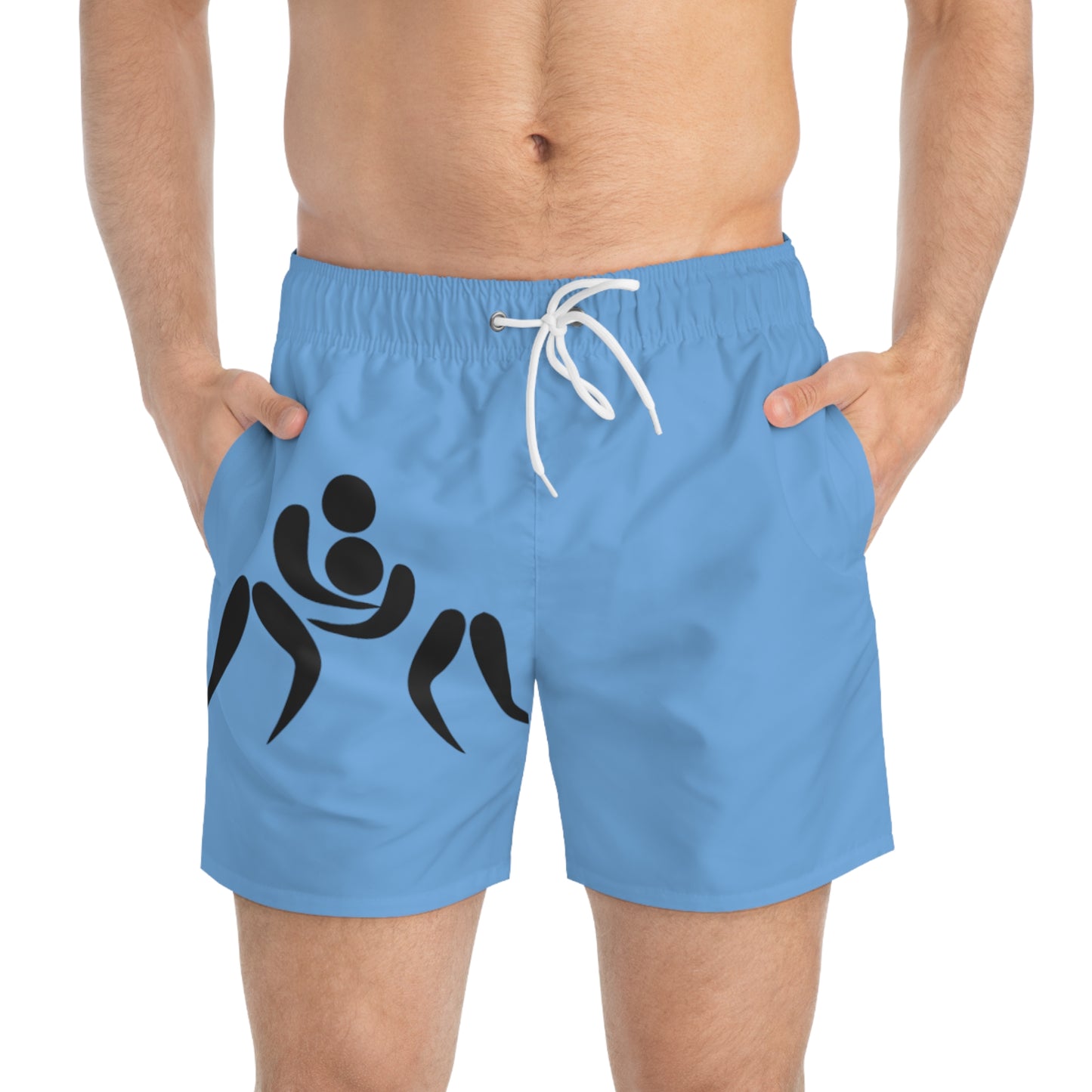 Swim Trunks: Wrestling Lite Blue