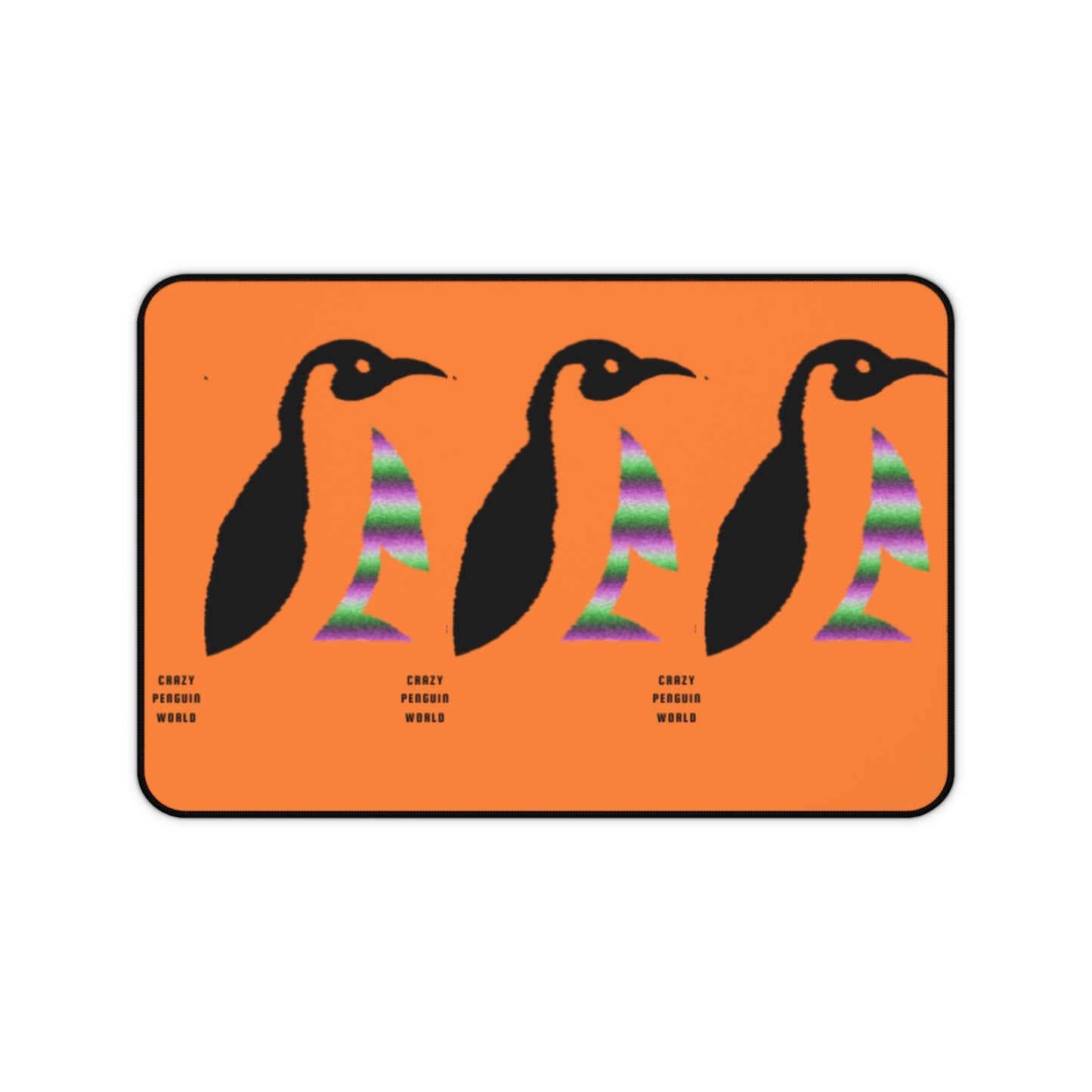 Desk Mat: Crazy Penguin World Logo Crusta