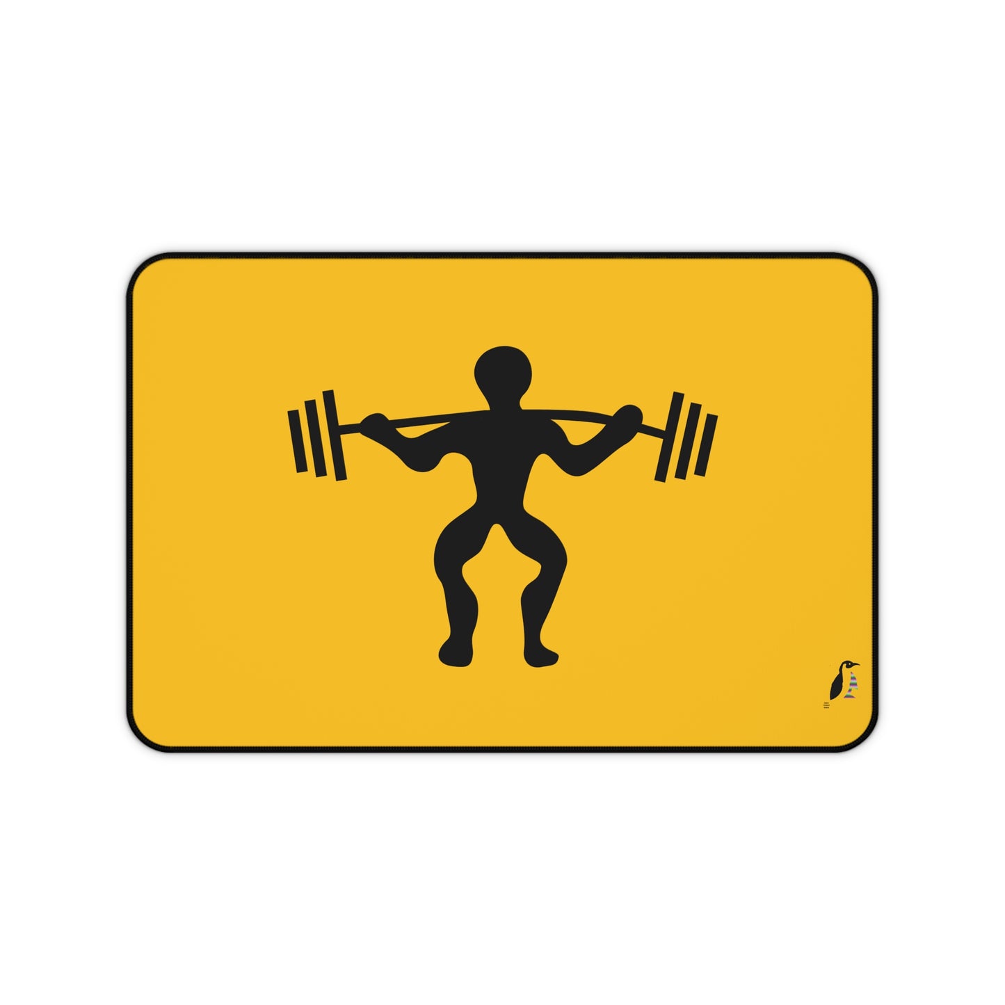 Desk Mat: Weightlifting Yellow