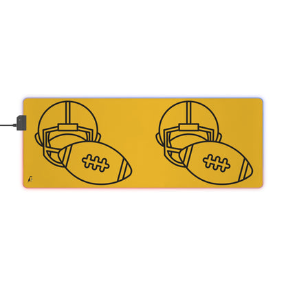 LED Gaming Mouse Pad: Football Yellow