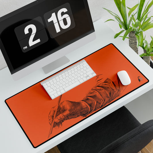 Desk Mats: Writing Orange