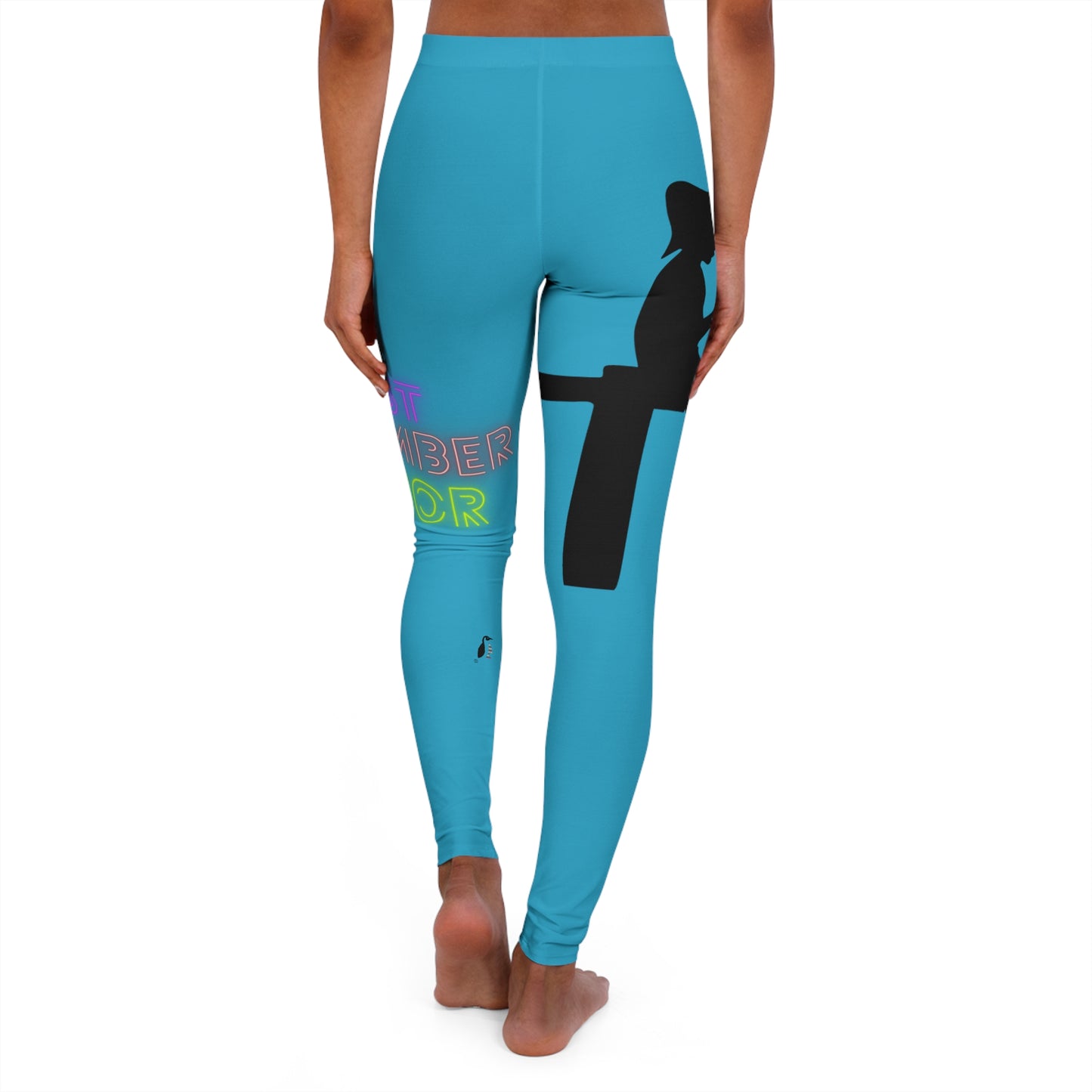 Women's Spandex Leggings: Fishing Turquoise