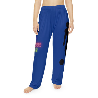 Women's Pajama Pants: Soccer Dark Blue