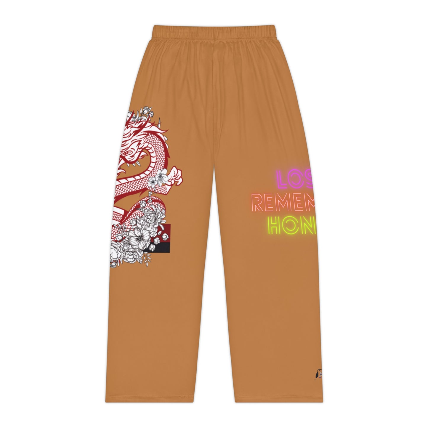 Women's Pajama Pants: Dragons Lite Brown