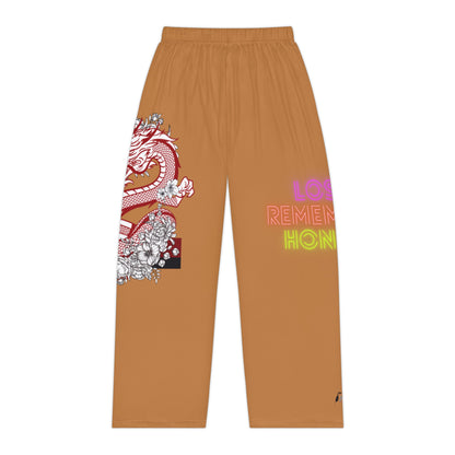 Women's Pajama Pants: Dragons Lite Brown