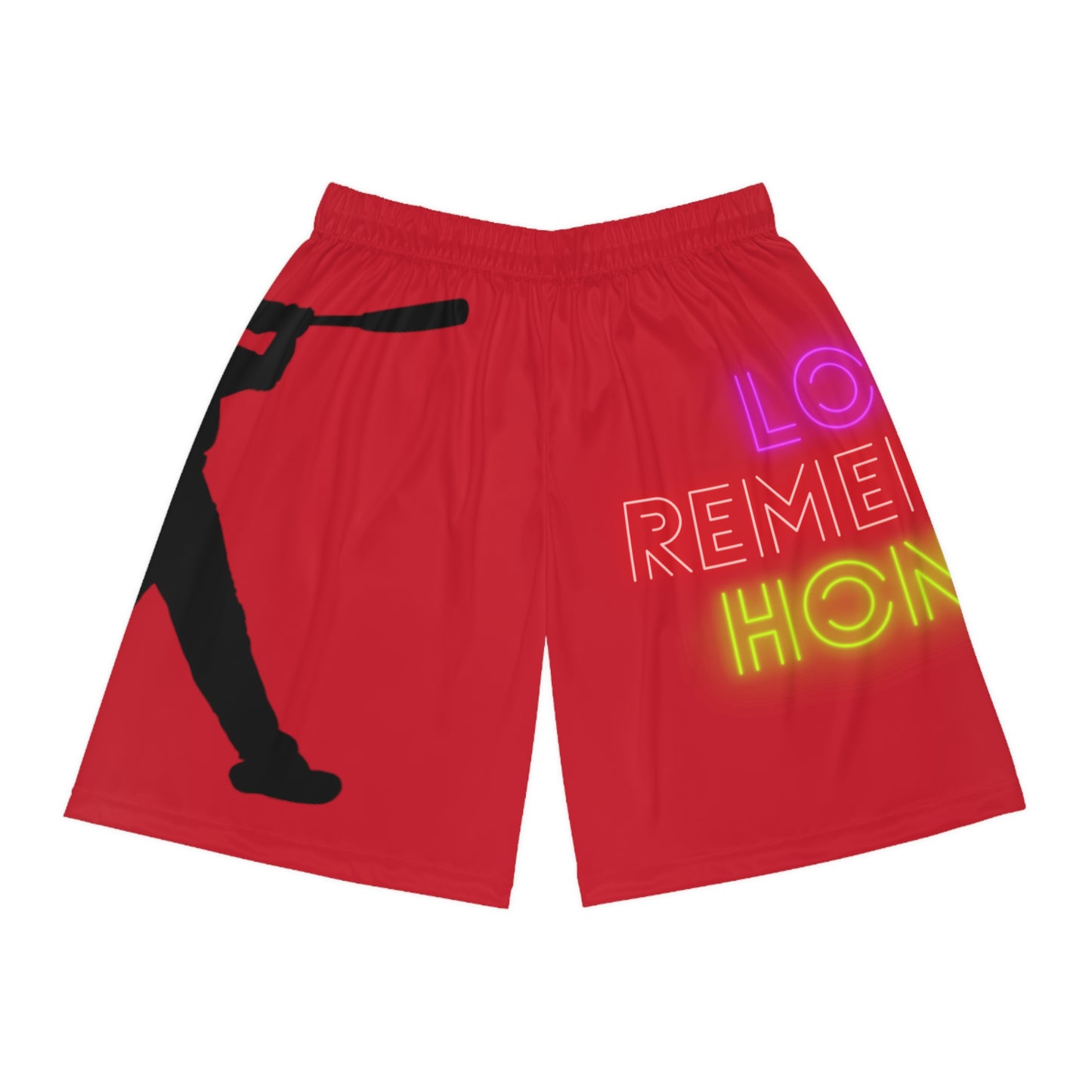 Basketball Shorts: Baseball Dark Red