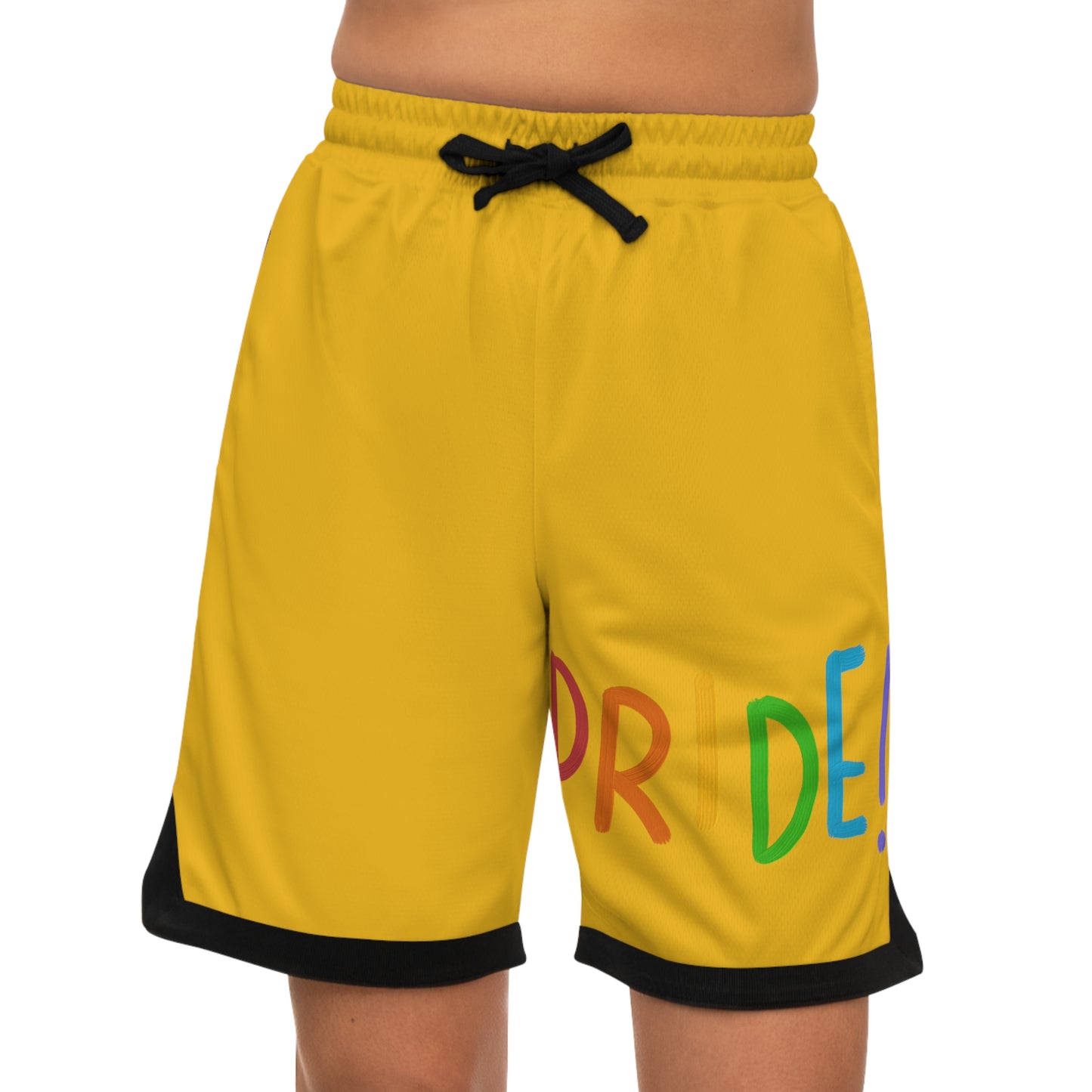 Basketball Rib Shorts: LGBTQ Pride Yellow