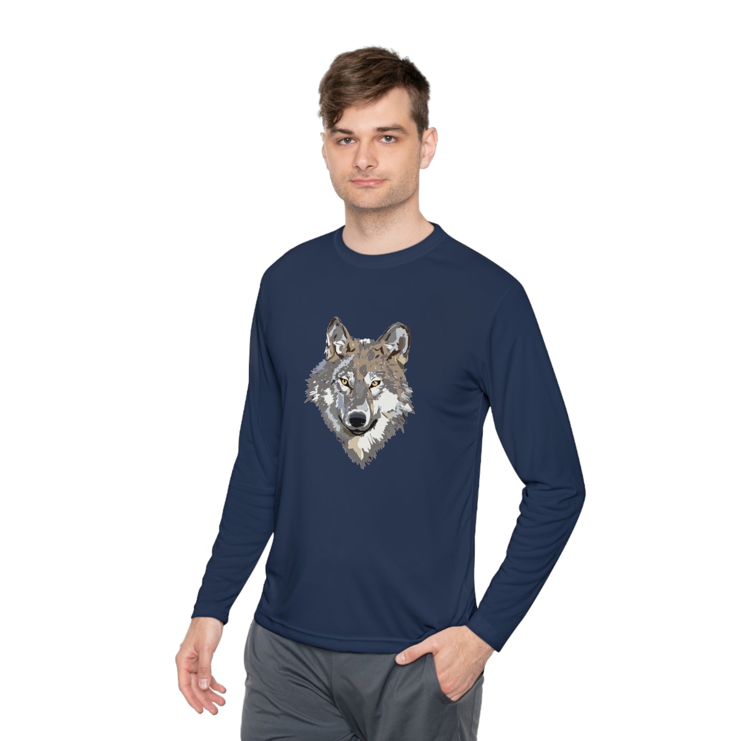 Lightweight Long Sleeve Tee: Wolves #2