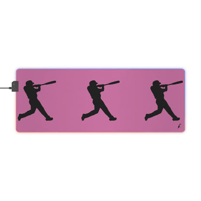 LED Gaming Mouse Pad: Baseball Lite Pink