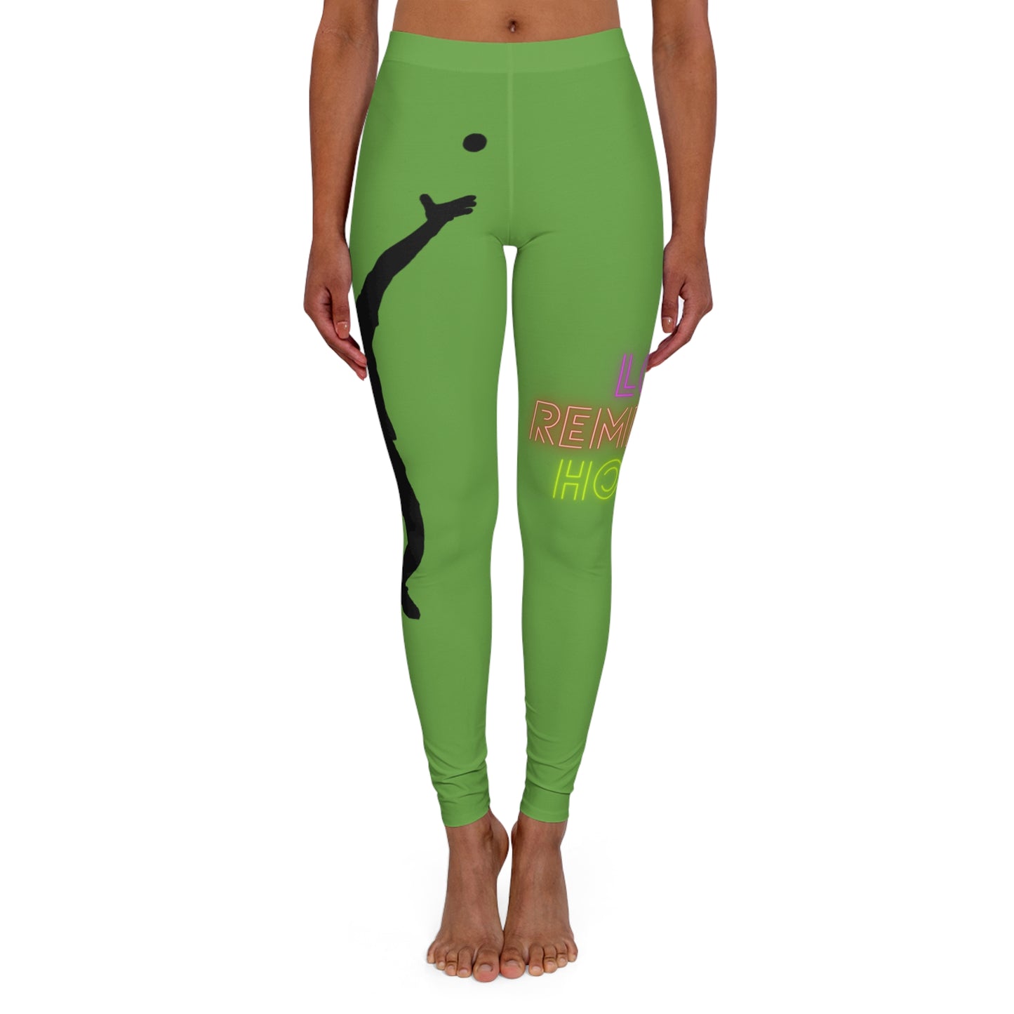 Women's Spandex Leggings: Tennis Green