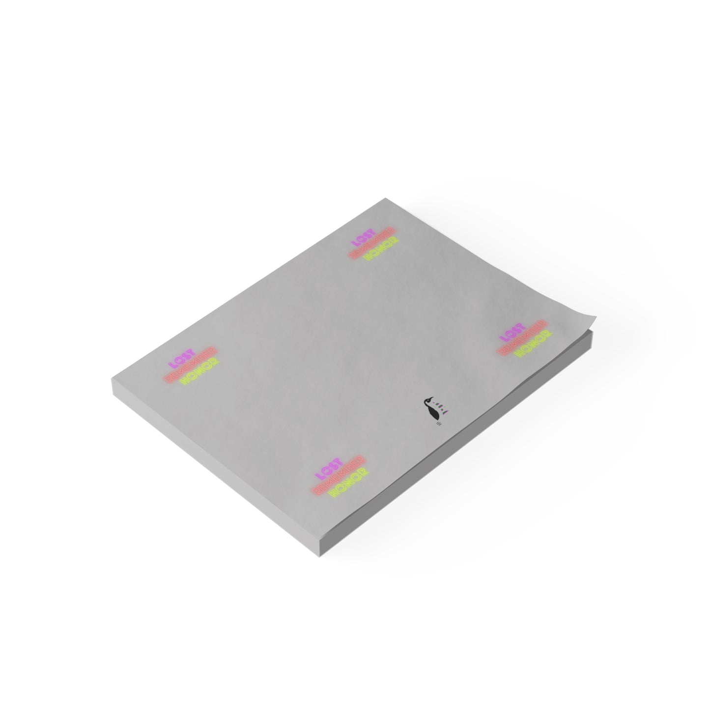 Post-it® Note Pads: Lost Remember Honor Lite Grey