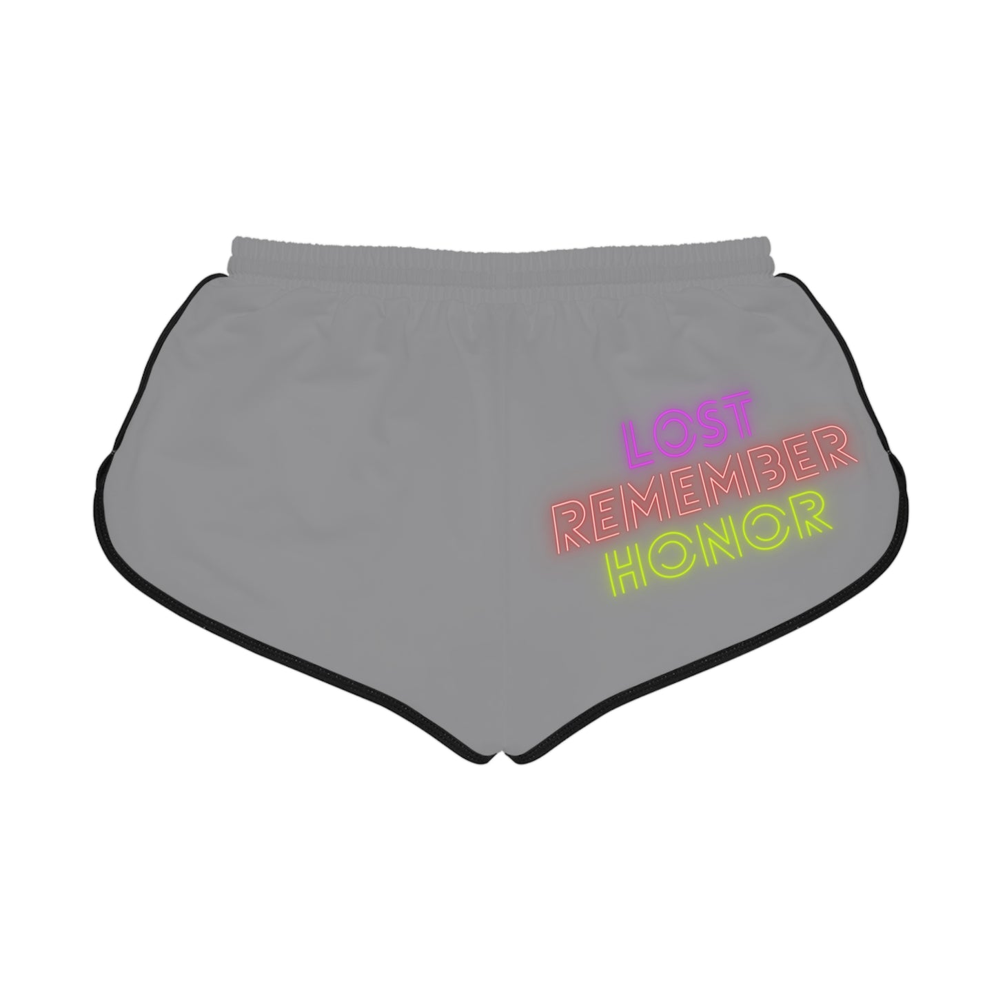 Women's Relaxed Shorts: Crazy Penguin World Logo Grey